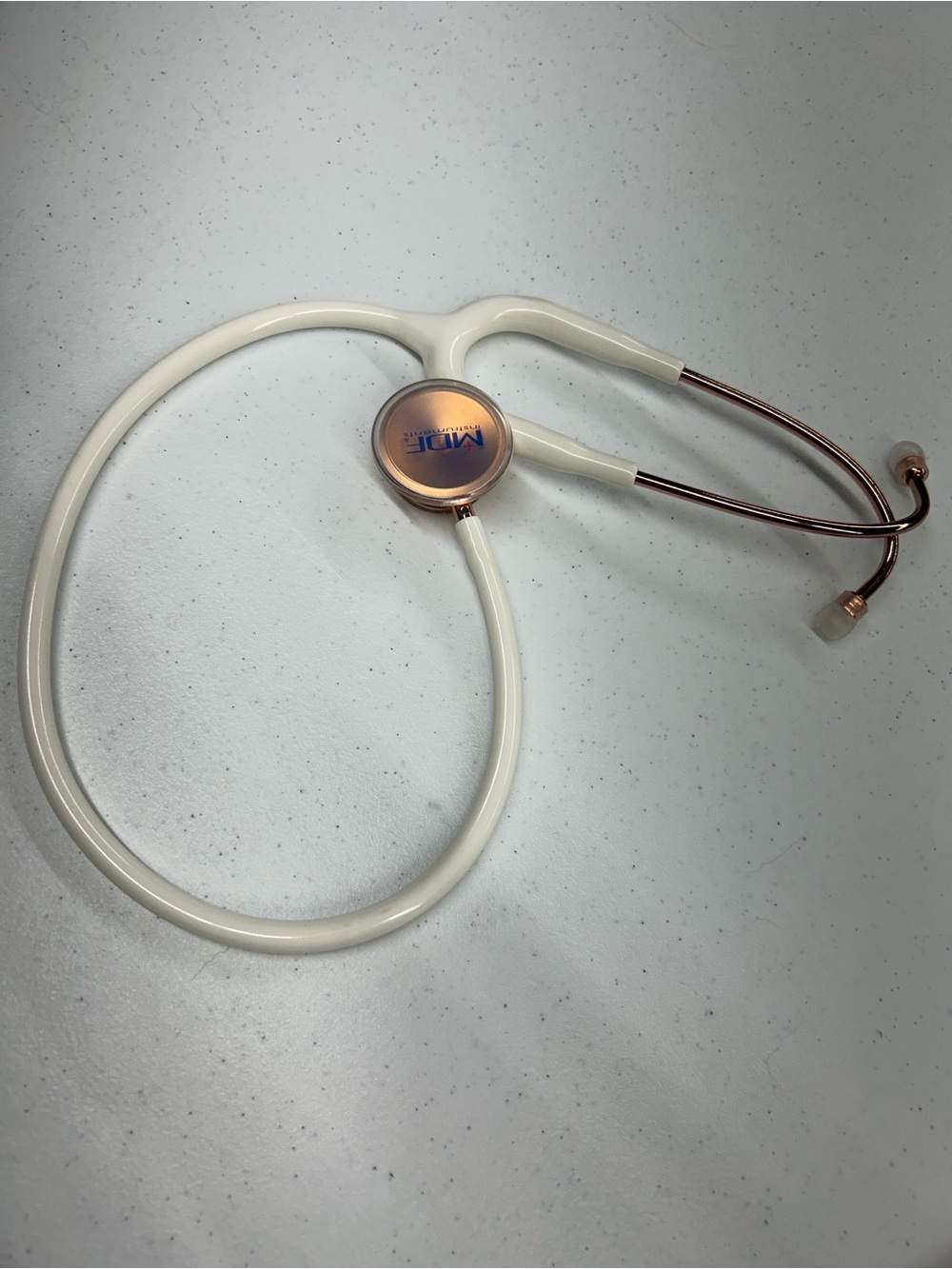 Rose Gold and Cream Stethoscope - Professional Medical Wearable